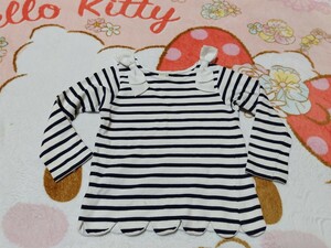 petitmainボーダー柄カットソー120