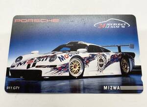 【大黒屋】PORSCHE 911 GT1 テレホンカード 未使用 50度 ポルシェ ルマン96 MIZWA
