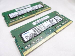 美品 SAMSUNG ノートPC用 メモリー DDR4-2400T PC4-19200 1枚8GB×2枚組 合計16GB 両面チップ 動作検証済 1週間保証
