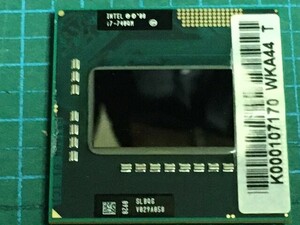 ノート用CPU Intel Core i7-740QM 2C/8T SLBQG 動作品より抜き取り、ジャンク