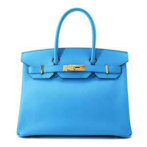 エルメス バーキン30 ブルーフリーダ/ゴールド金具 ヴォーエプソン Z刻印 HERMES Birkin ハンドバッグ 【安心保証】