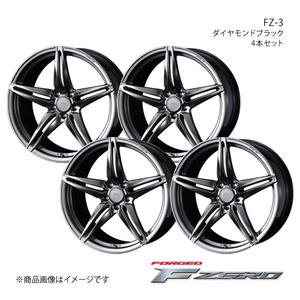 F ZERO/FZ-3 アコード CL7/CL8/CL9 アルミホイール4本セット【18×7.5J5-114.3 INSET48 ダイヤモンドブラック】0039458×4