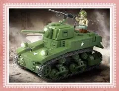 【レゴ互換】 M3A1軽戦車 イギリス軍 ミリタリー ブロック 模型 ミニフィグ