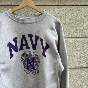 80s USA製 Champion リバースウィーブ トリコタグ US NAVY ミリタリー チャンピオン アメリカ製 古着 vintage ヴィンテージ 染み込み M