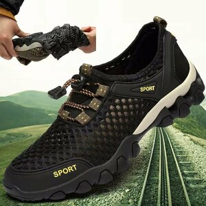 SSX 黒 42サイズ26.cm程度 【新品未使用】水陸両用 夏靴 通気性 速乾 人気 厚底 アウトドア メンズ 川の靴