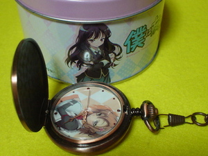 珍品　デザイン　僕は友達が少ない　アニメアイドル　提げ時計　蓋付　缶ケース付　