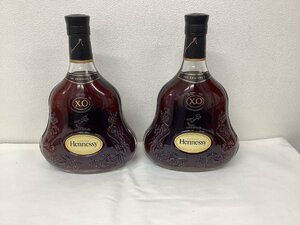 古酒 未開栓 ヘネシー XO 黒キャップ クリアボトル 40％ 700ml×２本まとめ / コニャック ブランデー Hennessy X.O.