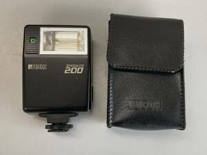 【ジャンク】ストロボ・フラッシュ　リコー　RICOH SPEEDLITE 200 ケース付