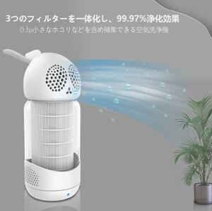 空気清浄機小型マイナスイオン2重清浄くうきせいじょうき 浮遊花粉 タバコ けむり集塵PM2.5対策