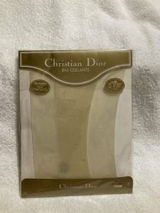 【新品】Christian Dior キラキラ ワンポイント ロゴ入りアウトゴム アイボリー パンティストッキング パンスト