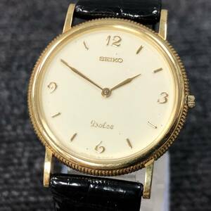 △【売り切り】SEIKO セイコー Dolce ドルチェ クオーツ ラウンド アナログ 腕時計 18KT 8N40-6040 総重量30g