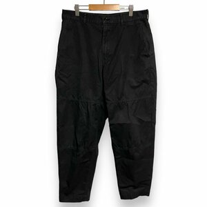 ほぼ美品 19SS COMME des GARCONS HOMME DEUX コムデギャルソンオムドゥ コットンワイドテーパードパンツ M ブラック