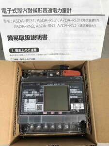 【新品未使用】OSAKI/電子式屋内耐候形 普通電力量計(発信装置付)/A7DA-RS31/三相3線/200V 250/5A 60Hz/2022年製　#3058【送料無料】