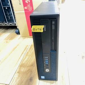 ◎074【通電OK／詳細不明】HP ProDesk 600 G2 SFF L1Q39AV メモリなし ツールレス筐体 スリムタワー デスクトップ PC パソコン