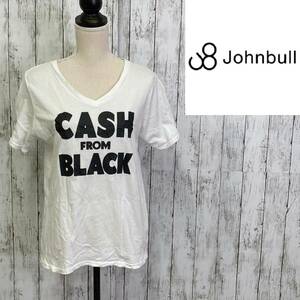 JOHNBULL★ジョンブル★ロゴ Vネック Tシャツ★サイズF　9-79