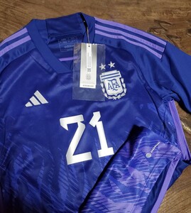 値下交渉 2022年 WC QUTAR アルゼンチン代表 ディバラ adidas 2nd/AWAY 検)WORLD CUP ARGENTINA DYBALA W/TAGS AS ROMA ワールドカップ Y2K