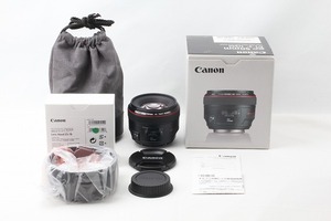◆新品同様◆キヤノン Canon EF 50mm F1.2L USM 新品フード 付属品完備 元箱◇ME44320