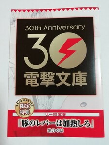  電撃文庫 30th Anniversary リレーSS 第3弾 『豚のレバーは加熱しろ』 逆井卓馬　特典　非売品