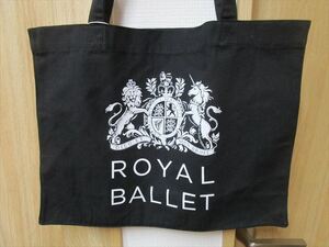 ★新品未使用★英国ロイヤルオペラハウス　トートバッグ黒（大） (ロイヤルバレエ団・ブラックトート)（Royal Opera House）　ロンドンLO68