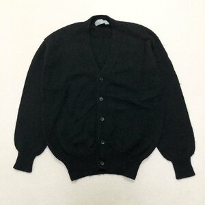 ●COMME des GARCONS HOMME コムデギャルソン オム ニット カーディガン セーター 羽織り アルパカ100％ AD1990 ブラック メンズ 0.55kg●