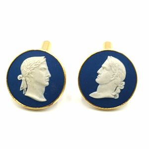 Wedgwood　ウェッジウッド　男性デザイン　カフス　ゴールド 　幅1.8cm