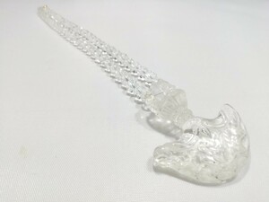 ハイグレード天然丸玉水晶ネックレス＆お守り水晶豆法具◆カルタリ（曲刀）ペンダント　10978