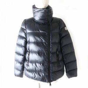 美品△正規品 MONCLER モンクレール SALIX サリクス ハイネック ダウンジャケット レディース ダークネイビー 濃紺 冬物 オススメ◎