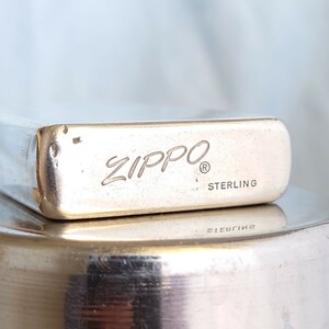1111円～ ZIPPO STIRLING 超希少 スターリング シルバー イタリック 1980年代中頃～1990年製 ジッポー オイルライター USA
