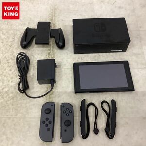 1円〜 箱無 動作確認/初期化済 Nintendo Switch HAC-001 本体、Joy-Con グレー、ドック 他