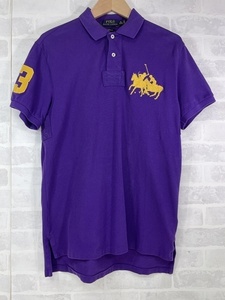 POLO RALPH LAUREN ポロラルフローレン 半袖 ポロシャツ 鹿ノ子 size:M パープル MH0221022618