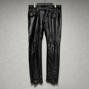 15FW TAKAHIROMIYASHITA The soloist. ROUGHOUT LEATHER JEANS / BLACK / 52