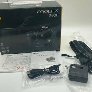 【元箱】　ニコン Nikon COOLPIX P900用元箱 ストラップ 充電ケーブル 説明書 保証書