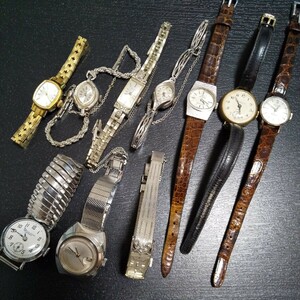 すべて稼働中 年代物 手巻き腕時計 自動巻き腕時計まとめて WALTHAM TECHNOS SEIKO CITIZENなど合計10個すべて稼働品