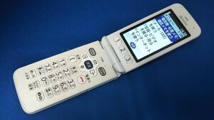 D4992 docomo SIMフリー らくらくホン F-01M FUJITSU 4Gガラホ 簡易確認＆簡易清掃＆初期化OK 判定○ WebにてSIMロック解除手続受付済み