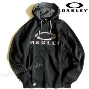 メンズ M◆未使用 OAKLEY オークリー 吸汗速乾 スウェット パーカー フーディー 黒 ブラック Enhance Technical Fleece Hoody.QD 1.7