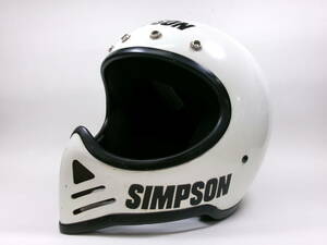 Sシェル！80s SIMPSON M52 フルフェイスヘルメット 7 1/8 目深加工済み ★ 80年代 シンプソン M30 M32 M50 BANDIT BELL MOTO 3 オフロード