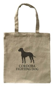 Dog Canvas tote bag/愛犬キャンバストートバッグ【Cordoba Fighting Dog/コルドバ・ドッグ】イヌ/ペット/シンプルモノクロ/ナチュラル-141