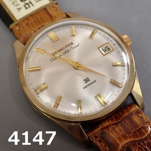 AC-4147◆「時計店　整理品」未使用　オリエント　ORIENT　GRAND PRIX 30石　自動巻　メンズ　カレンダー付　動作品　リューズOK