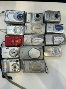催BW001 Nikon OLYMPUS デジタルカメラ まとめ 大量 14個 COOLPIX μ CAMEDIA 未検品 現状品 ニコン オリンパス 