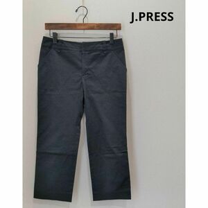 J.PRESS ジェイプレス クロップド パンツ ブラック レディース 黒 無地