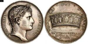 ★フランス 　ナポレオン　イタリア王戴冠記念銀メダル 1805年★