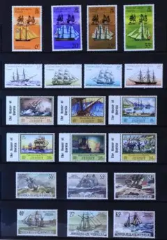 外国 帆船切手セット