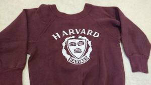 70S CHAMPION バータグ 子供用 チャンピオン スウェット HARVARD COLLEGE プリント クルーネック USA製 エンジ色 ビンテージ