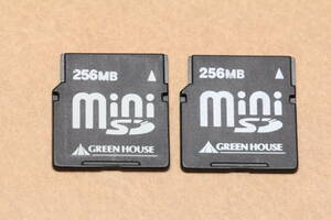 256MB miniSDカード ●2枚セット● GREEN HOUSE