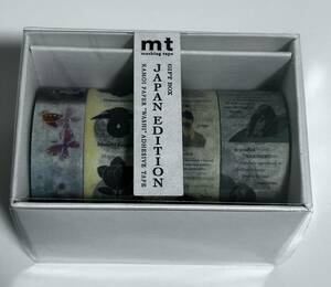 4巻入り カモ井加工紙 マスキングテープ mt GIFT BOX ギフトボックス Japan Edition 浴衣 家紋 茶の湯 枯山水 マステ (未使用 未開封品)