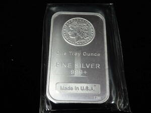 銀 FINE SILVER シルバー 999+ One Troy Ounce 1トロイオンス USA 激安1円スタート