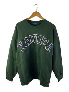 NAUTICA◆スウェット/L/コットン/GRN/213-1249/21AW/Arch Logo Crewneck Sweatshirt