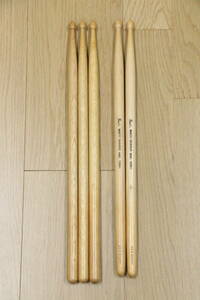 ドラムスティック　バチ　Pearl MAKOTO TAKAHASHI MODEL 105H　1セット+他3本　計5本　楽器　高橋まことモデル　中古品