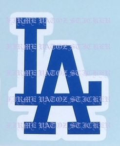 【カッティング ステッカー】白/青 MLB LOS ANGELES DODGERS ロサンゼルス ロスアンジェルス ドジャース メジャーリーグ 大谷翔平#3