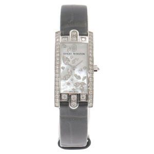 ハリーウィンストン アヴェニューCミニ リリークラスター ダイヤ ウォッチ 腕時計 K18 Au750 ホワイトゴールド AVCQHM16WW049